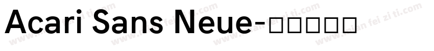Acari Sans Neue字体转换